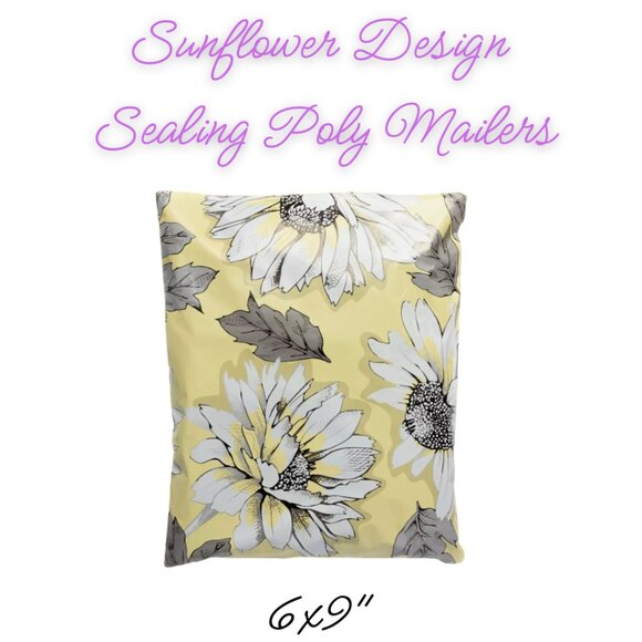 Sunflower Design Poly Mailers Qty 20 Size 6x9 - Picture 3 of 3